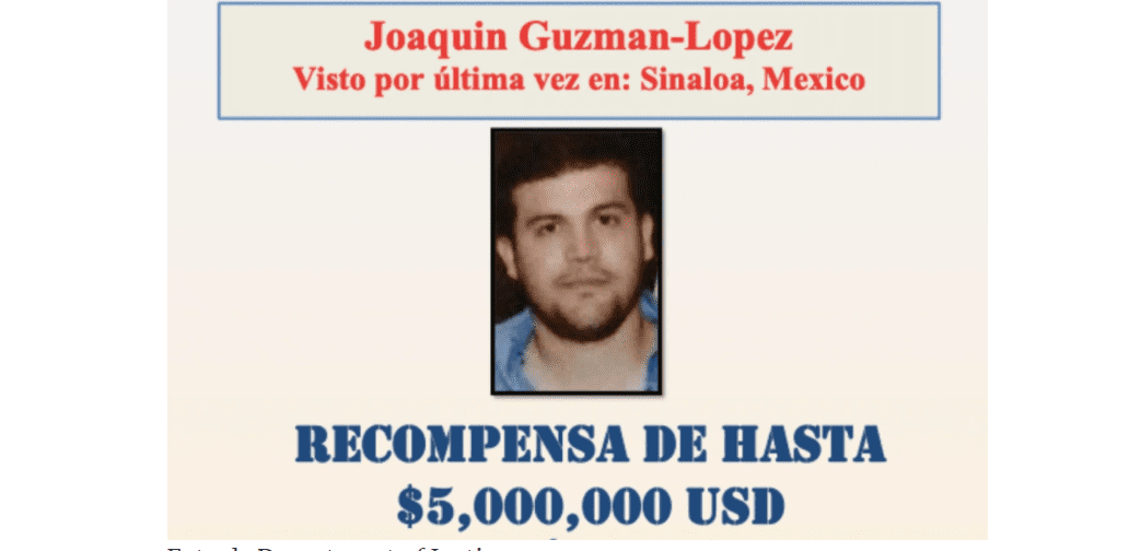 EE.UU. actualiza foto del hijo de ‘El Chapo’ Joaquín Guzmán López