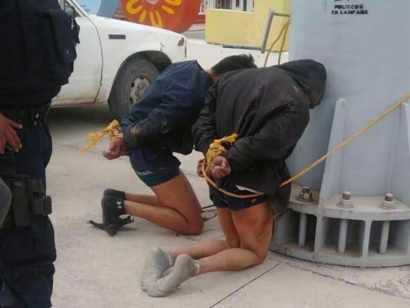 Ladrones capturados en Tula, Hidalgo