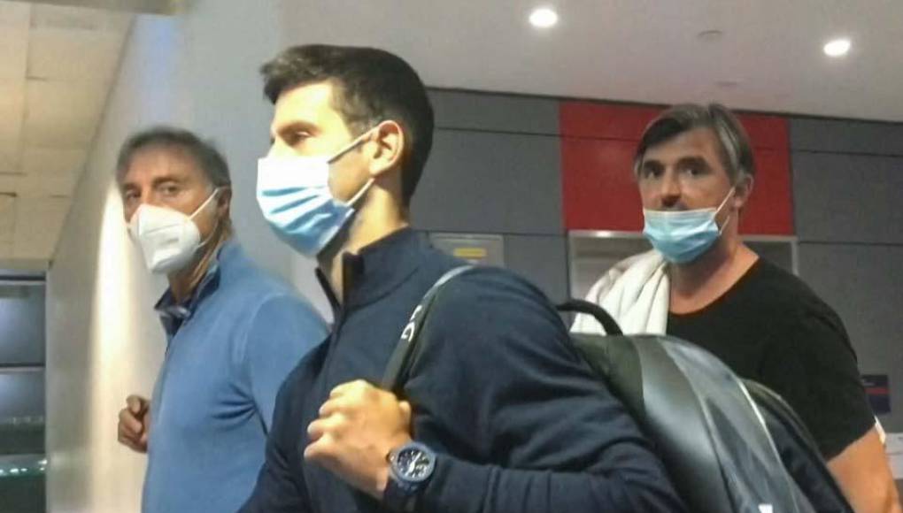 Llegada de Novak Djokovic a Belgrado