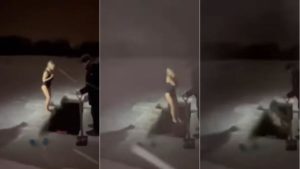 En Ruisa, mujer se lanza a río congelado y es arrastrada hasta lo profundo #VIDEO