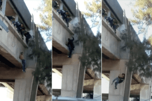 Policía evita el suicidio de un hombre en paradero de Pantitlán #VIDEO