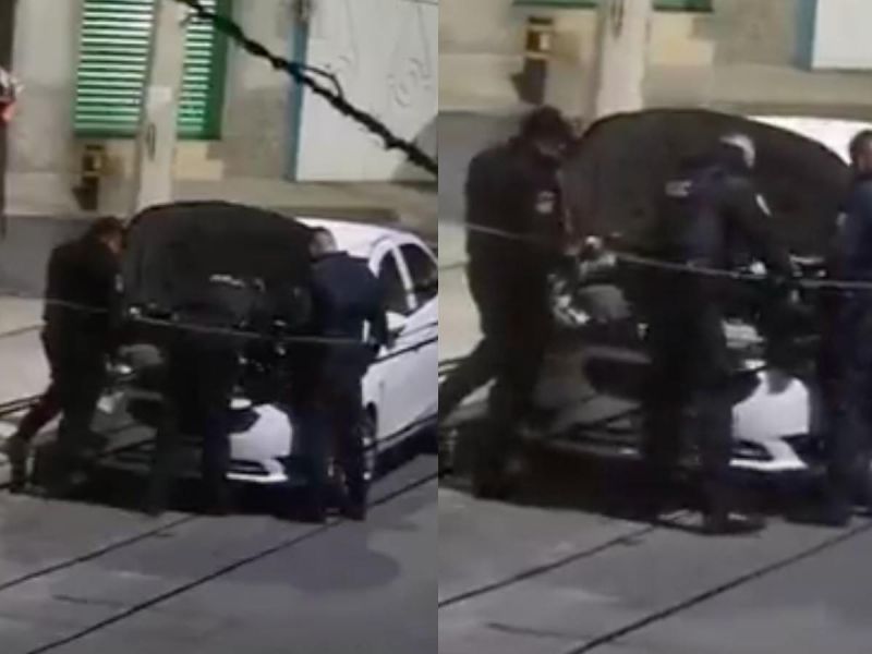 Policías en presunto robo de autopartes
