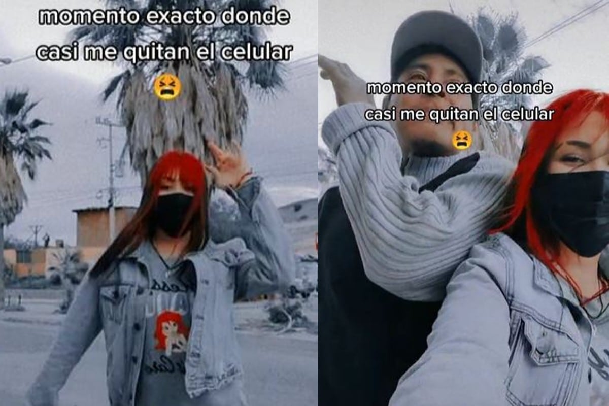 Tiktoker se graba bailando en la calle y casi le roban su celular