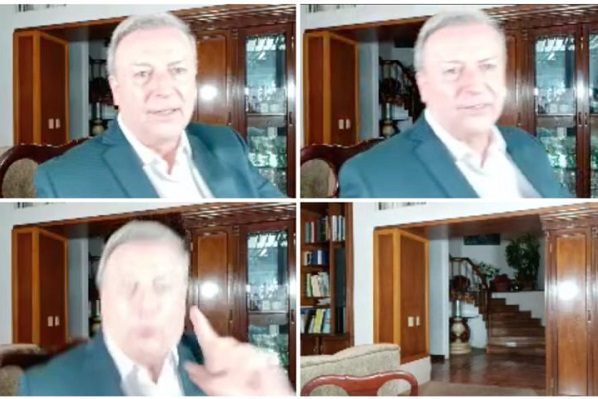 Se le rompe silla a Gilberto Lozano, líder de Frenaaa, en transmisión en vivo #VIDEO