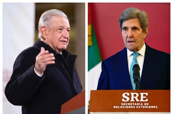 John Kerry arriba a Palacio Nacional para reunión con AMLO