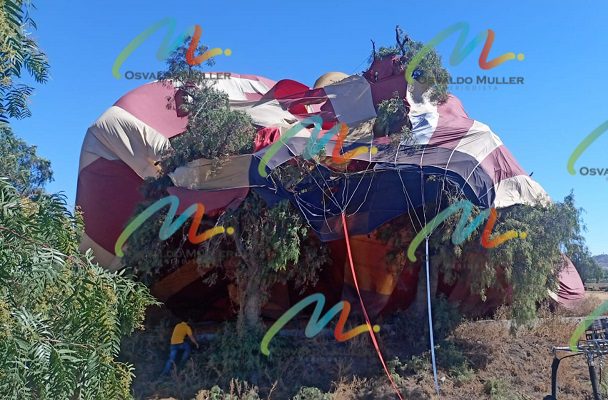 Globo aerostático choca contra árbol en Edomex: operador resulta ileso