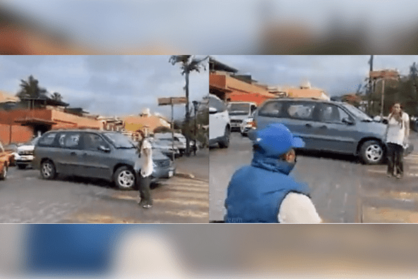 Oaxaqueño en silla de ruedas reclama a extranjera por invadir rampa #VIDEO