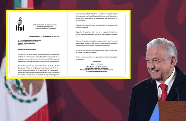 INAI desmiente carta con respuesta a AMLO para investigar a Loret de Mola