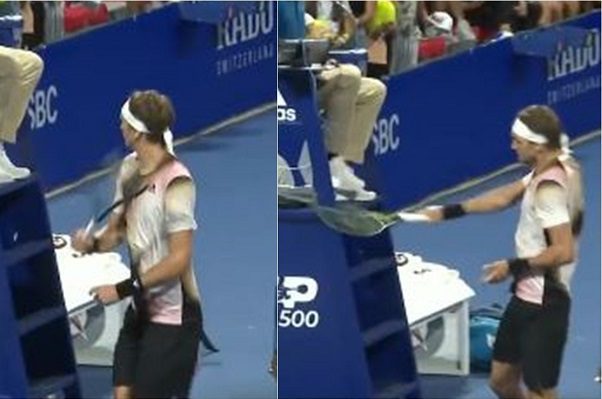 Zverev ofrece disculpas por golpear silla de árbitro en Abierto de Acapulco #VIDEO