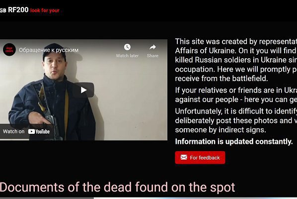 Ucrania crea página web para identificar a soldados rusos muertos o prisioneros