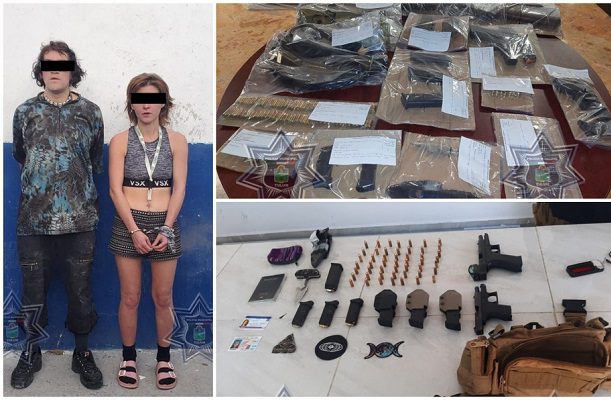 Cae pareja de estadunidenses con armas de alto calibre en Tulum