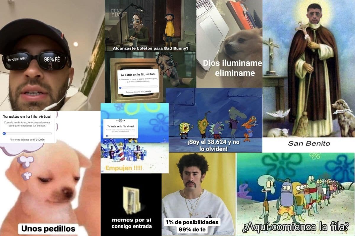 Estos son los mejores memes que dejó la venta de boletos para Bad Bunny