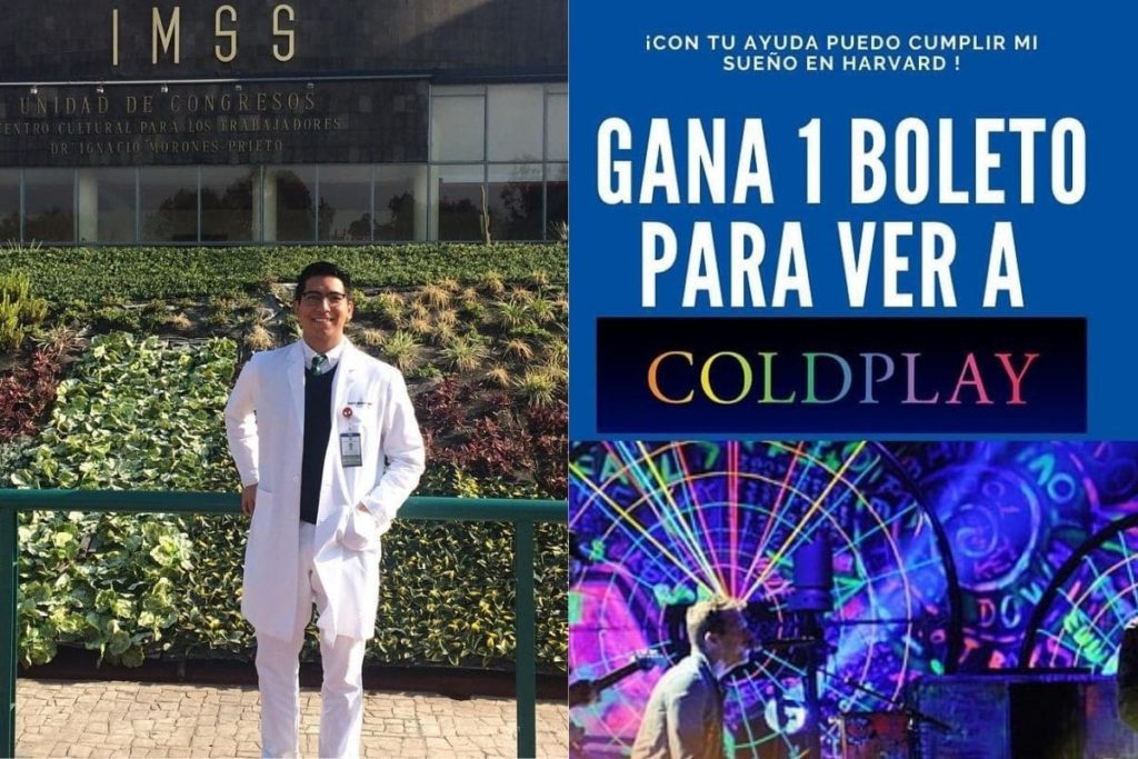 Estudiante de medicina rifa boletos para Coldplay