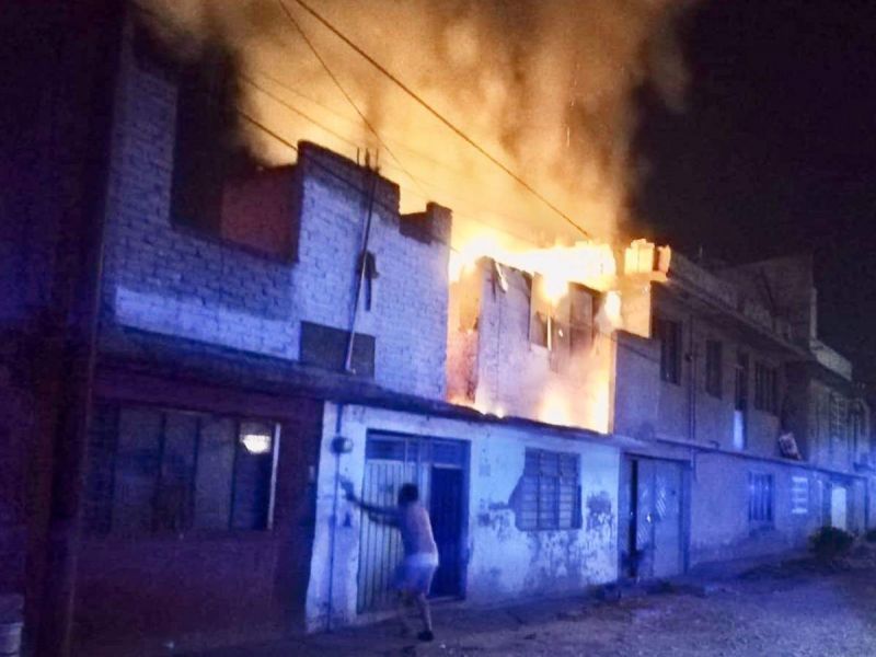 Incendio en Valle de Chalco