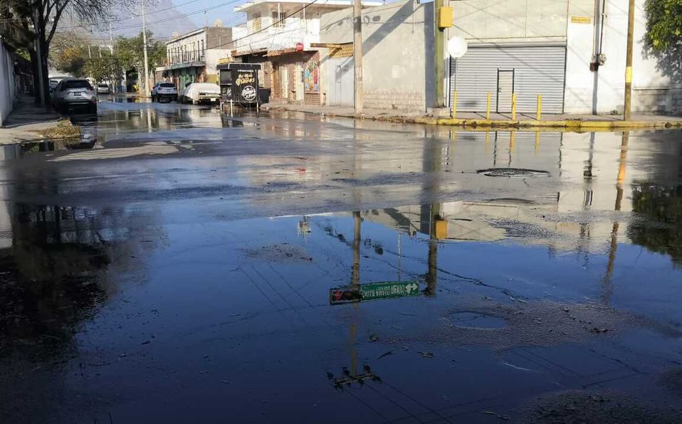 Mega fuga de agua potable en Monterrey