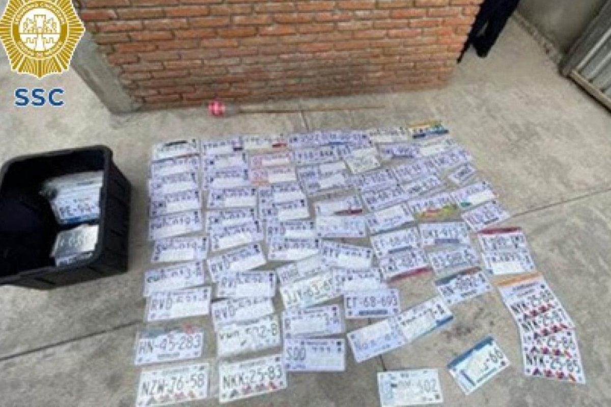 Placas vehiculares en Xochimilco