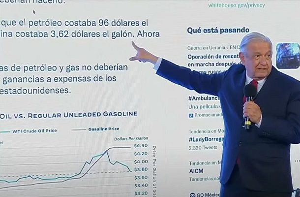 AMLO recomienda a Joe Biden establecer precio máximo de la gasolina