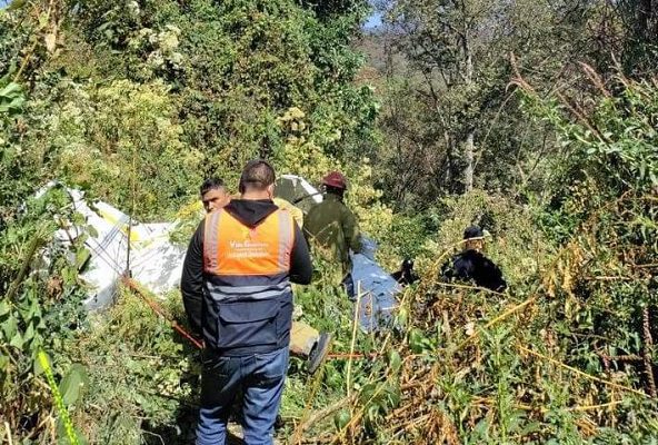 Se desploma avioneta en Villa Guerrero, Estado de México
