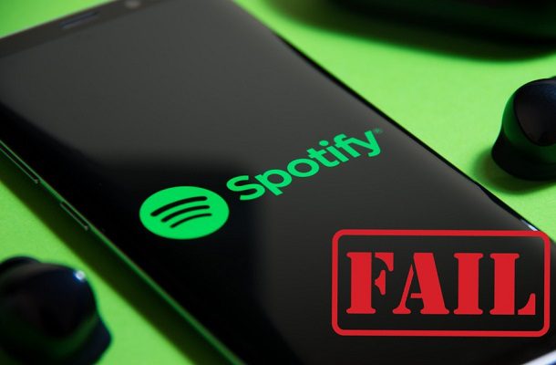 Usuarios reportan fallas en el servicio de Spotify