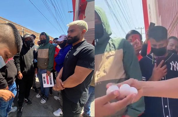 Barristas del Toluca encaran a jugadores y les regalan unos huevos #VIDEO