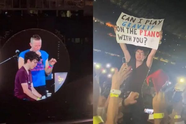 Chris Martin sube a fan al escenario a tocar 'Gravity' en el concierto en Monterrey #VIDEOS