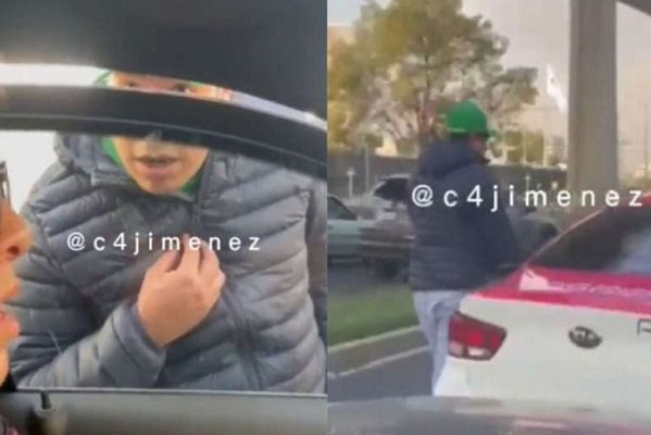 Montachoques amenaza a familia. No logra extorsión y rompe espejo, en CDMX #VIDEO