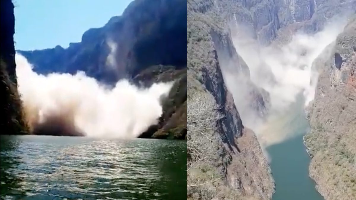 Desprendimiento de rocas en Cañón de Chiapas