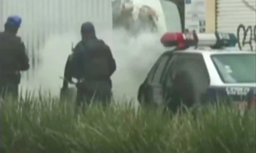 Incendio de patrulla en la alcaldía Cuauhtémoc