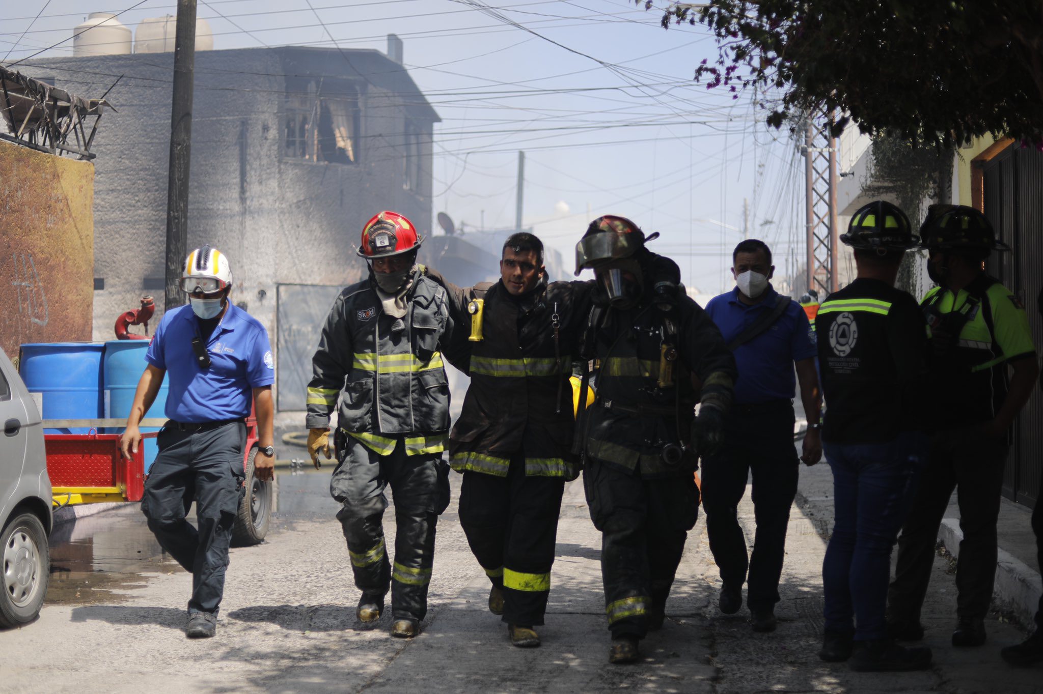 Incendio de un bodega en Querétaro