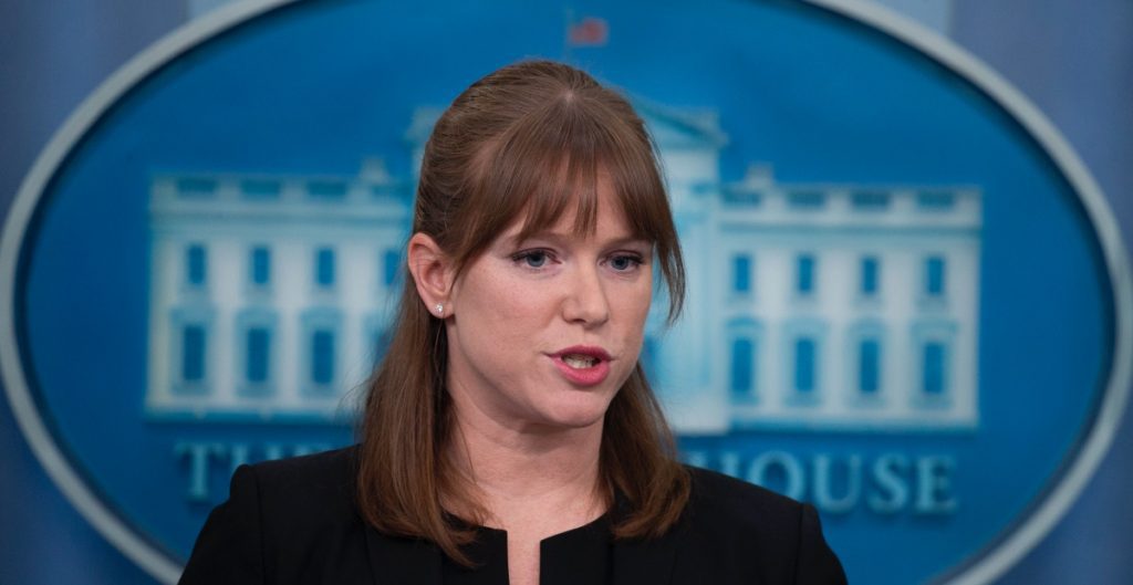 Kate Bedingfield, directora de Comunicación de la Casa Blanca