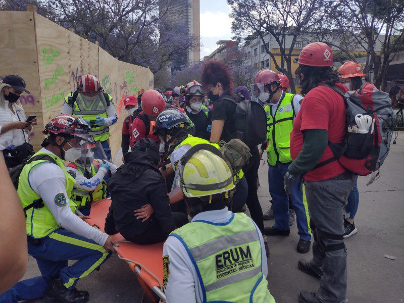 Personas lesionadas en la marcha #8M de la CDMX