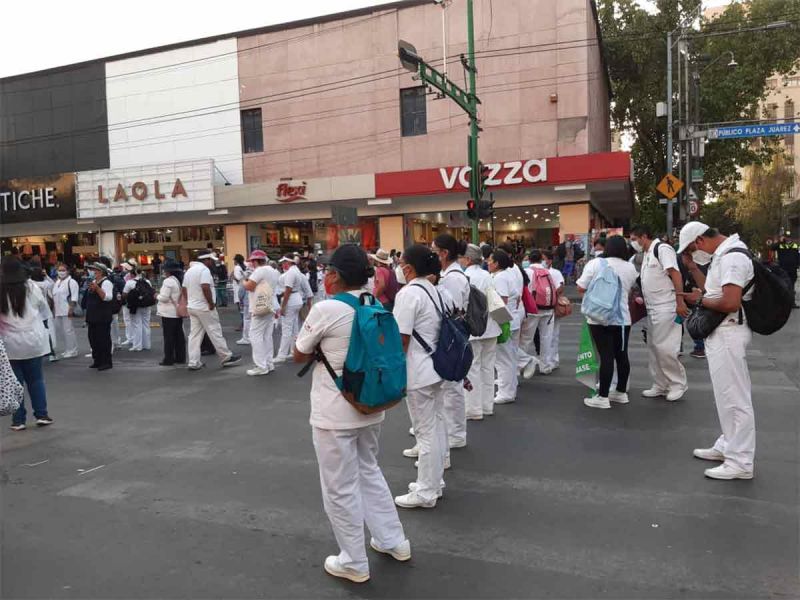 Protesta del personal de enfermería en la CDMX