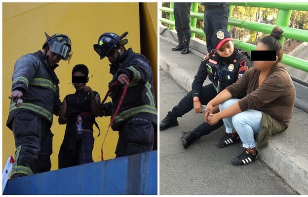 Dos mujeres intentan lanzarse de estructuras en hechos distintos en la CDMX