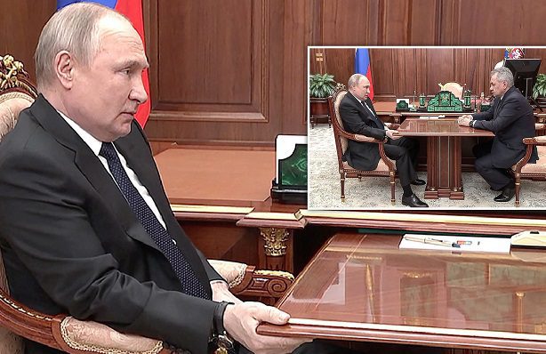 Alertan por la salud de Vladimir Putin, agarró un escritorio con fuerza por 12 minutos #VIDEOS