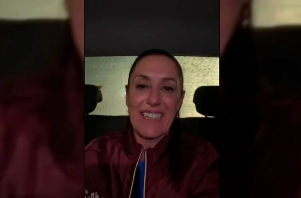 Sheinbaum se quedó atrapada en el tráfico tras fuerte lluvia este jueves