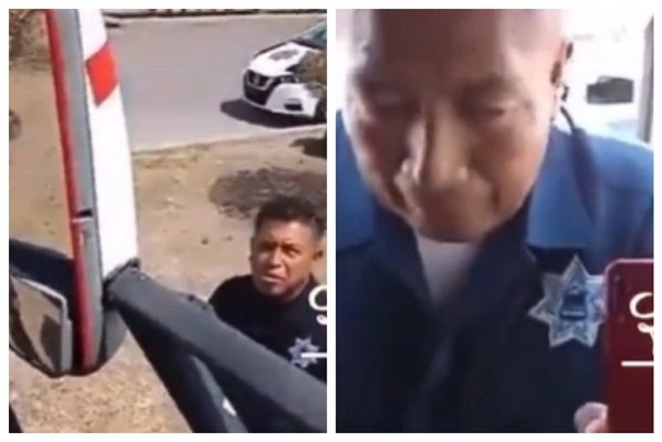 Captan a policías tratando de extorsionar a camionero en Cuautitlán Izcalli #VIDEO