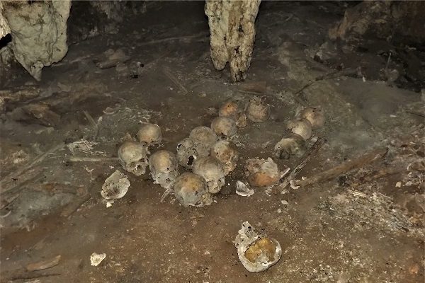 INAH resuelve misterio de supuesta narcofosa en Chiapas; se trata de un tzompantli