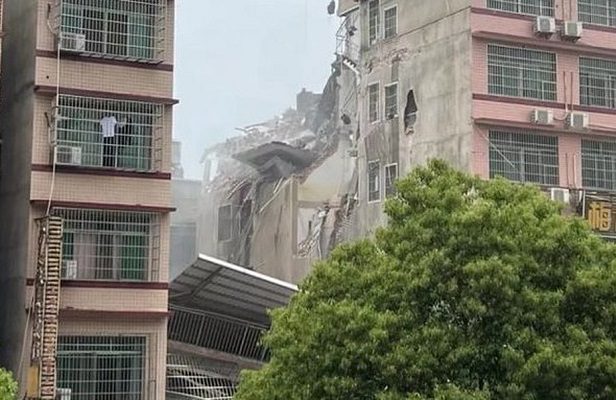 Colapsa edificio de seis pisos en China; reportan personas atrapadas #VIDEOS