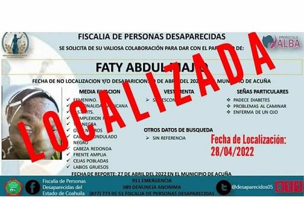 Localizan en EE.UU. a dos personas con reporte de desaparición en Coahuila