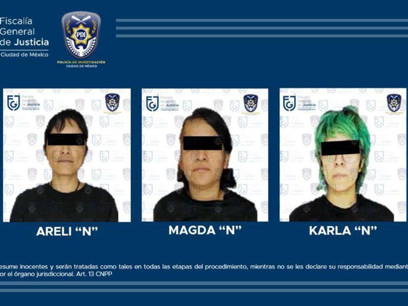 A proceso las tres encapuchadas