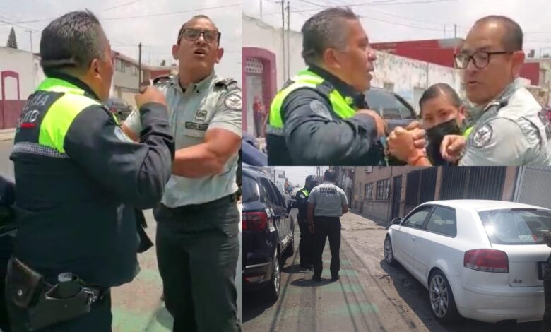 Agente de la GN ataca a policías de Puebla