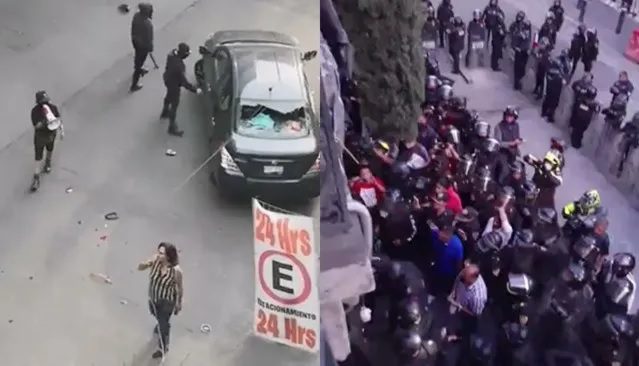 Autoridades desalojan a encapuchadas de la casa de la CNDH en el Centro Histórico