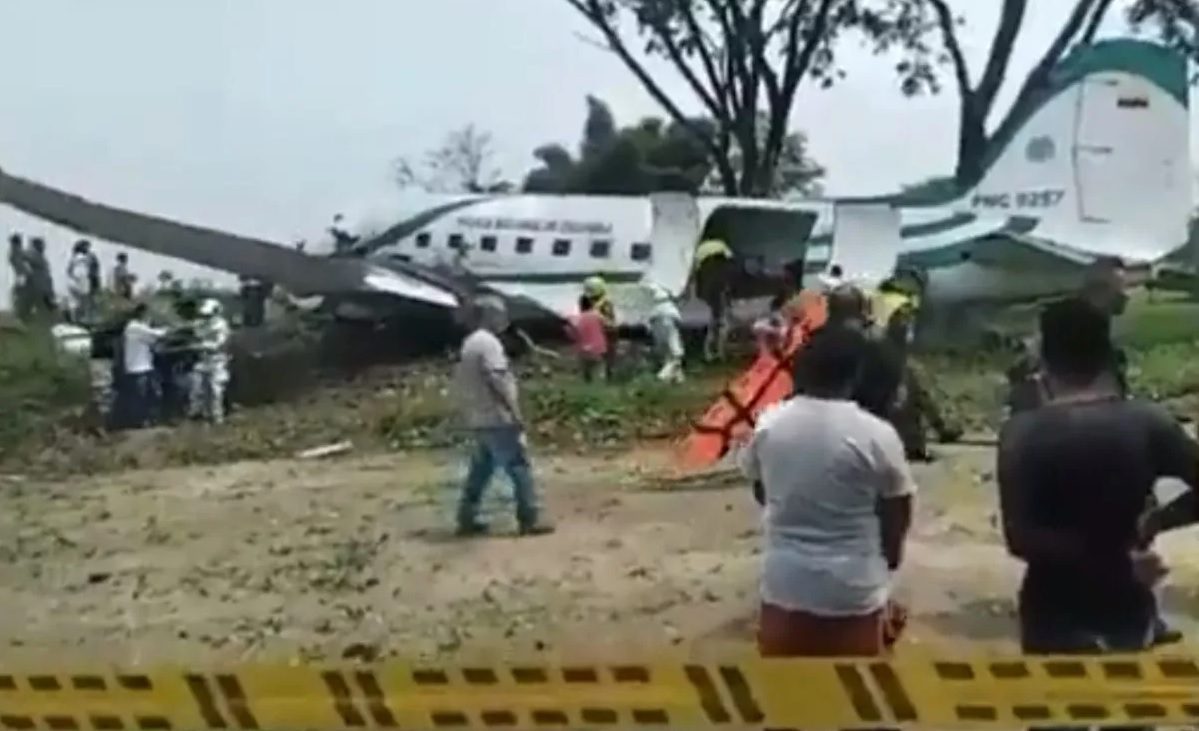 Avioneta desplomada en Colombia