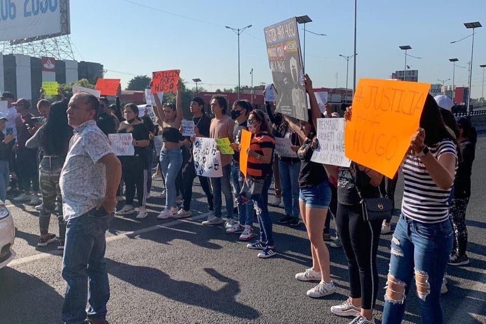 Bloqueo en Periférico Norte por el asesinato de Hugo