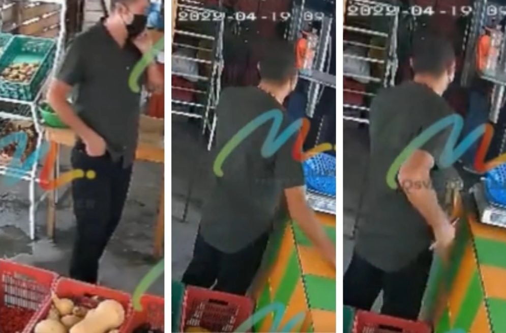 Hombre le roba su celular a un vendedor de fruta