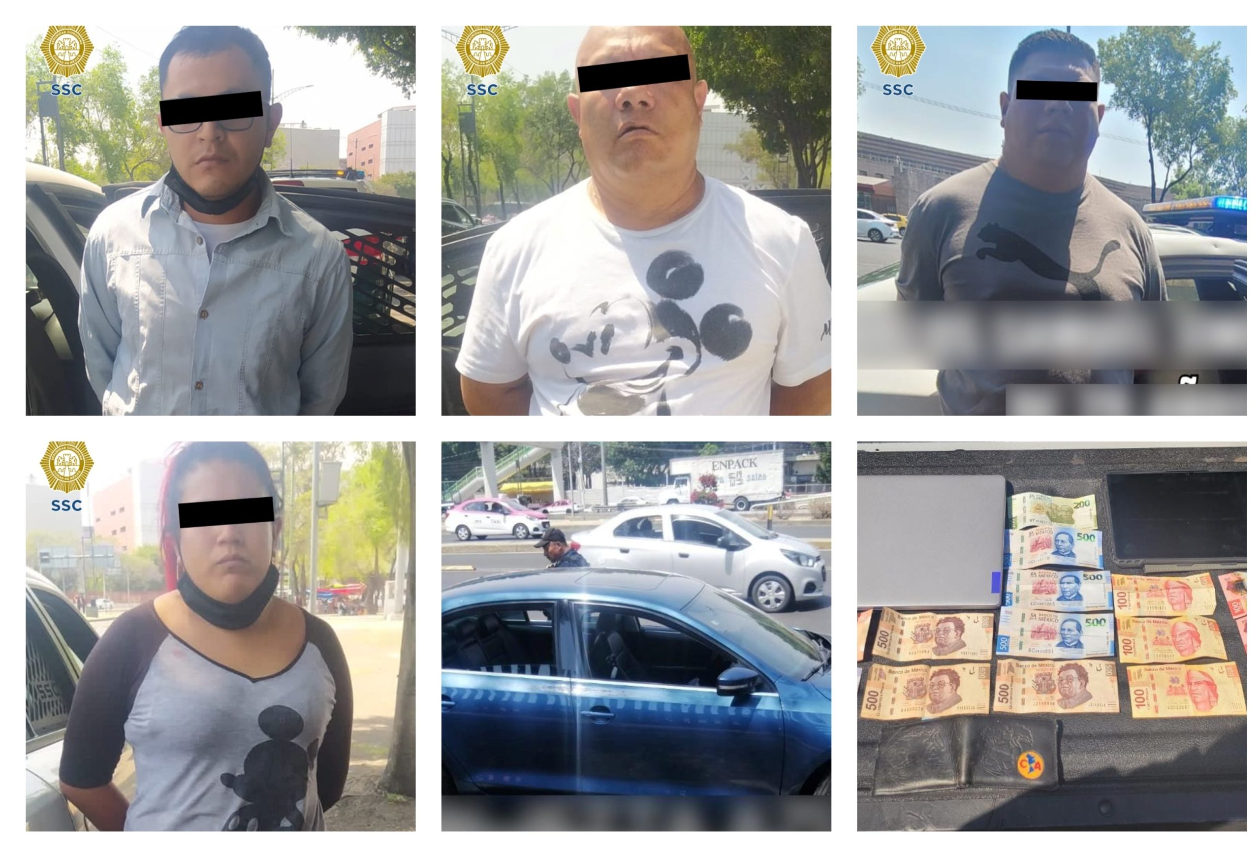 Hombre y sus cómplices detenidos por asaltar a usuarios del AICM