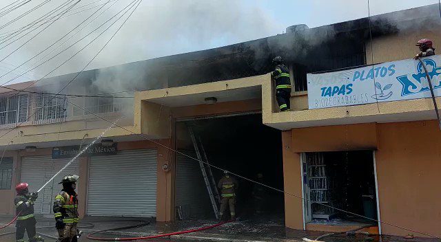 Incendio en el centro de Veracruz
