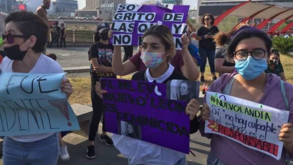 Marcha en Nuevo León por el feminicidio de Debanhi Escobar