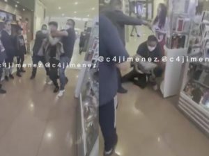 Mujer defiende a su esposo delincuente para evitar arresto #VIDEO