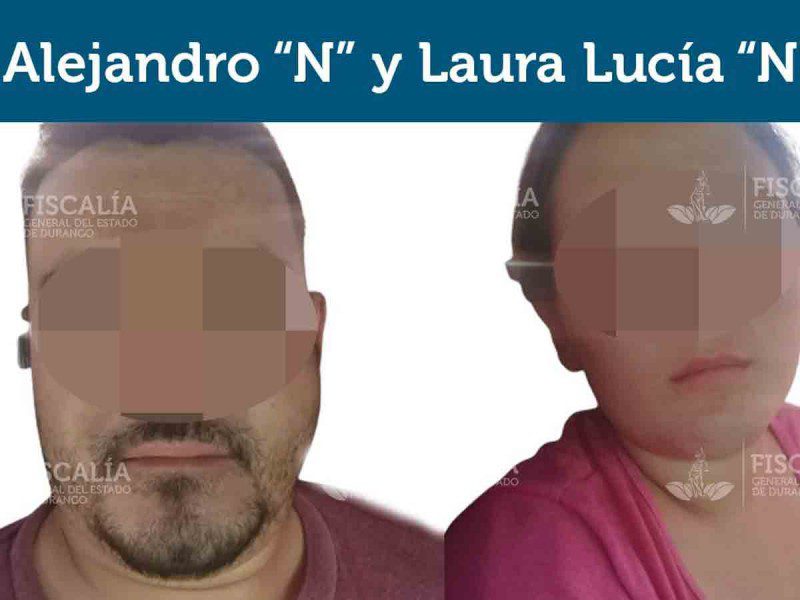 Pareja vinculada a proceso por el feminicidio de una bebé en Durango